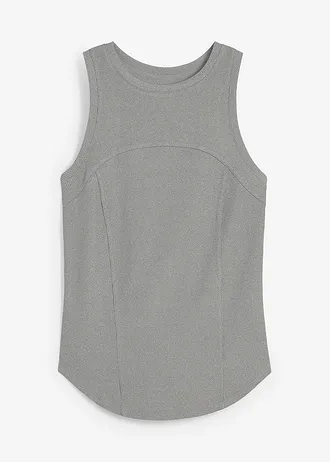 Tanktop met siernaden • lichtgrijs gemêleerd • bonprix online shop