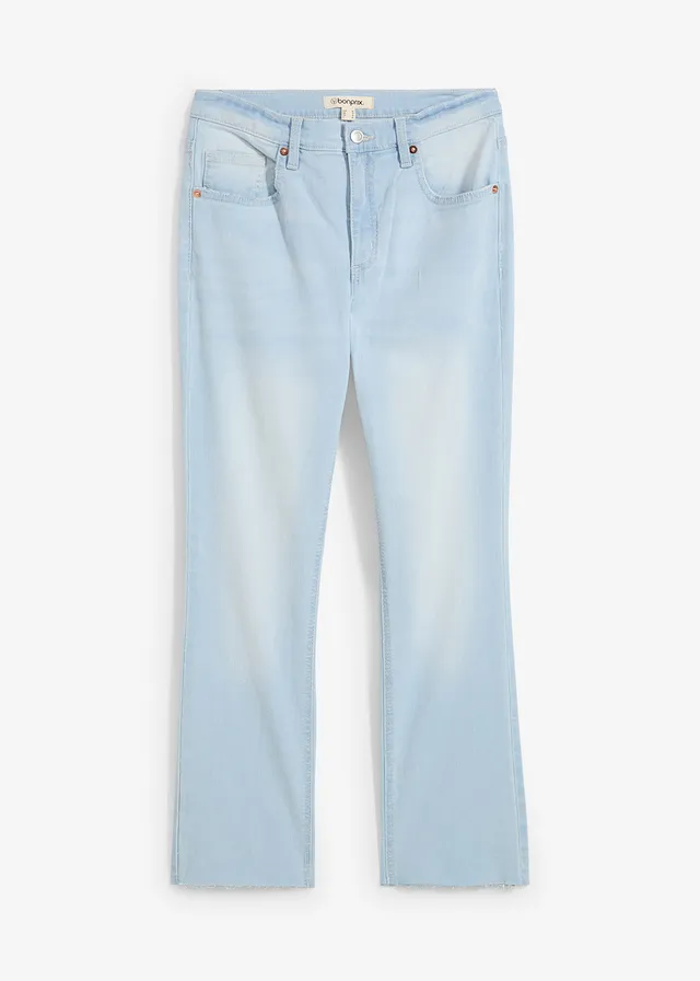 Blugi Flared High Waist, cropped