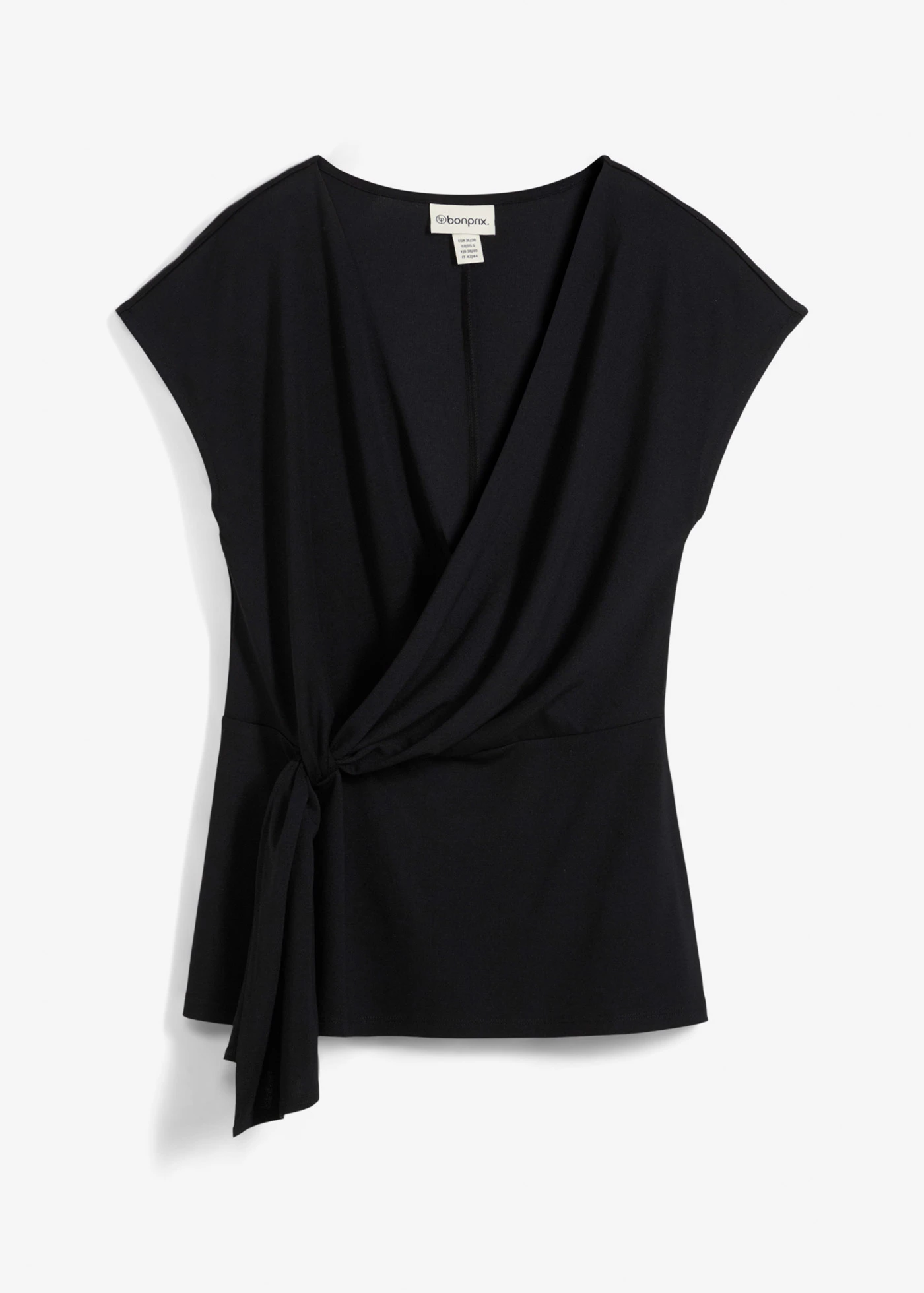 Top din material Punto di Roma • negru • magazin bonprix