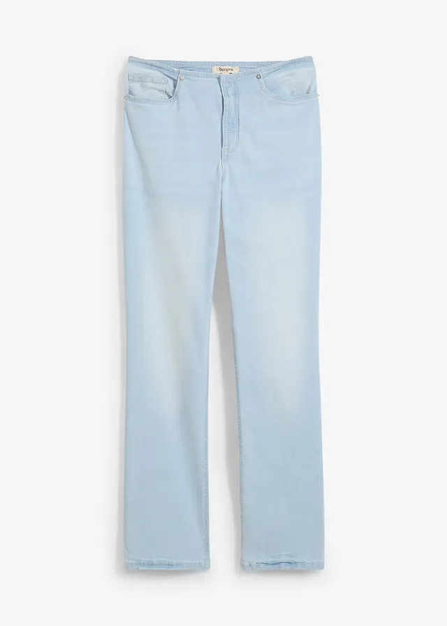 Straight jeans, mid waist • ijsblauw denim used • bonprix online shop