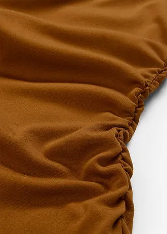 Shirtjurk met plooien • nougat • bonprix online shop