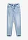 Jean mom taille haute, raccourci, peu extensible, Couleur: bleu glacier denim used