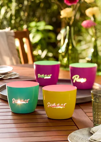 Windlicht (set van 2) • pink-turkoois • bonprix online shop