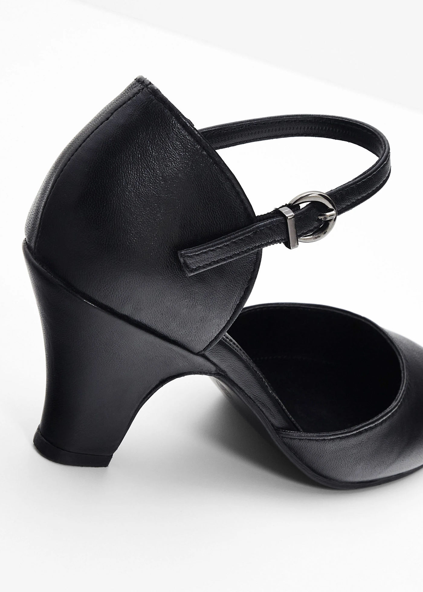 Strappy pumps van leer • zwart • bonprix online shop