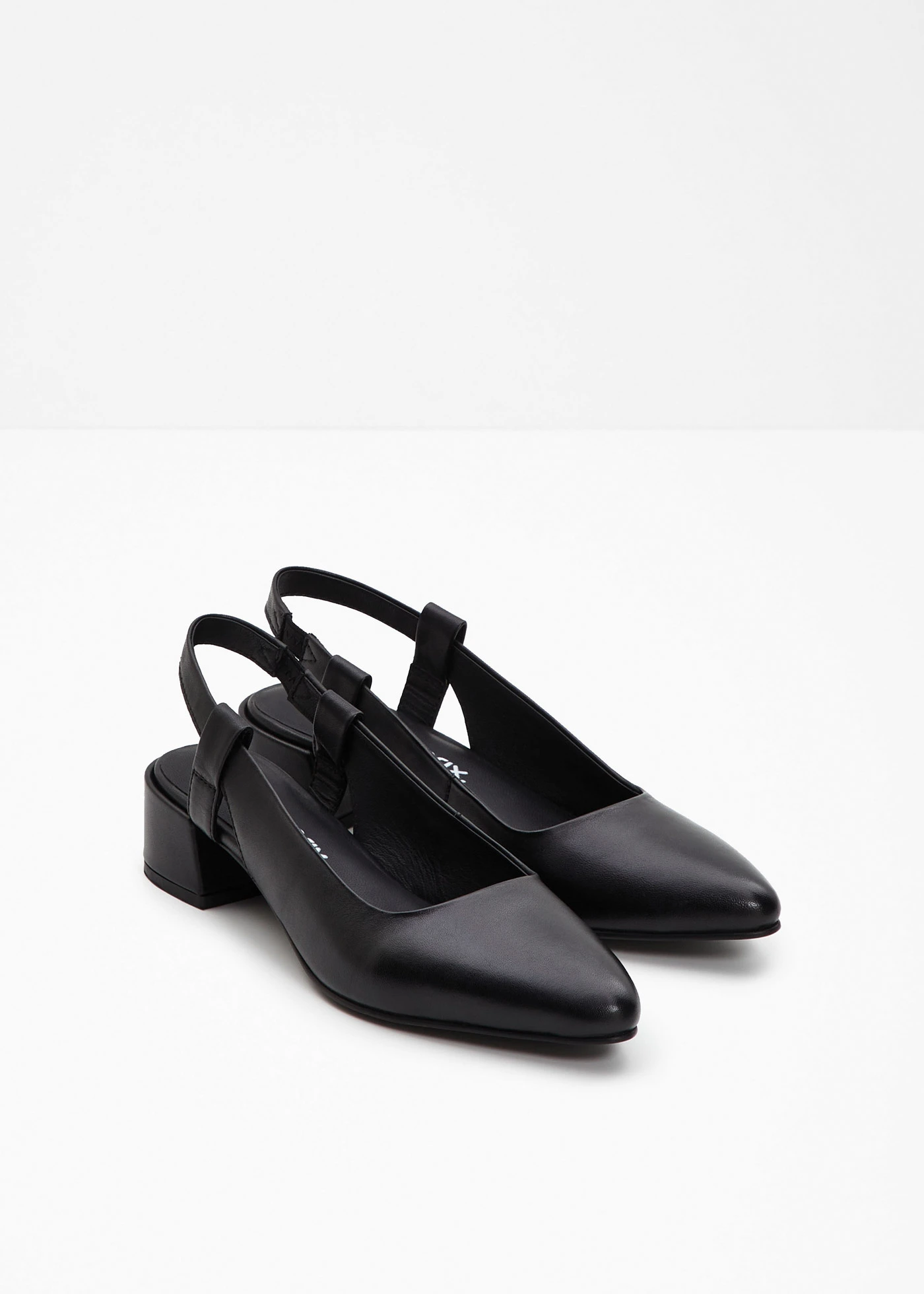 Leren slingback pumps • zwart • bonprix online shop