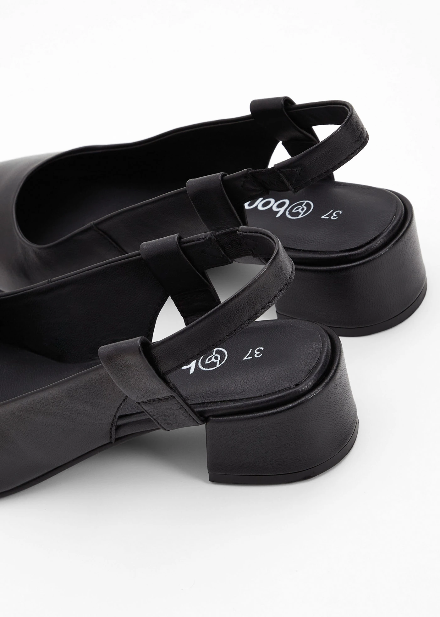 Leren slingback pumps • zwart • bonprix online shop