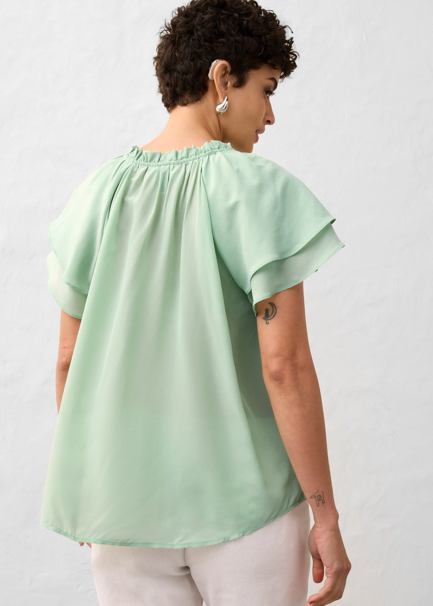 Tunika s podílem hedvábí • světle rákosová • bonprix obchod