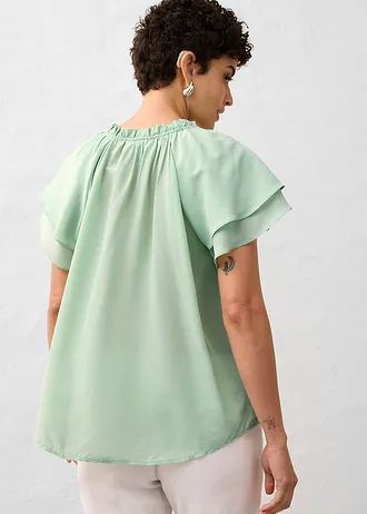 Tunika s podílem hedvábí • světle rákosová • bonprix obchod