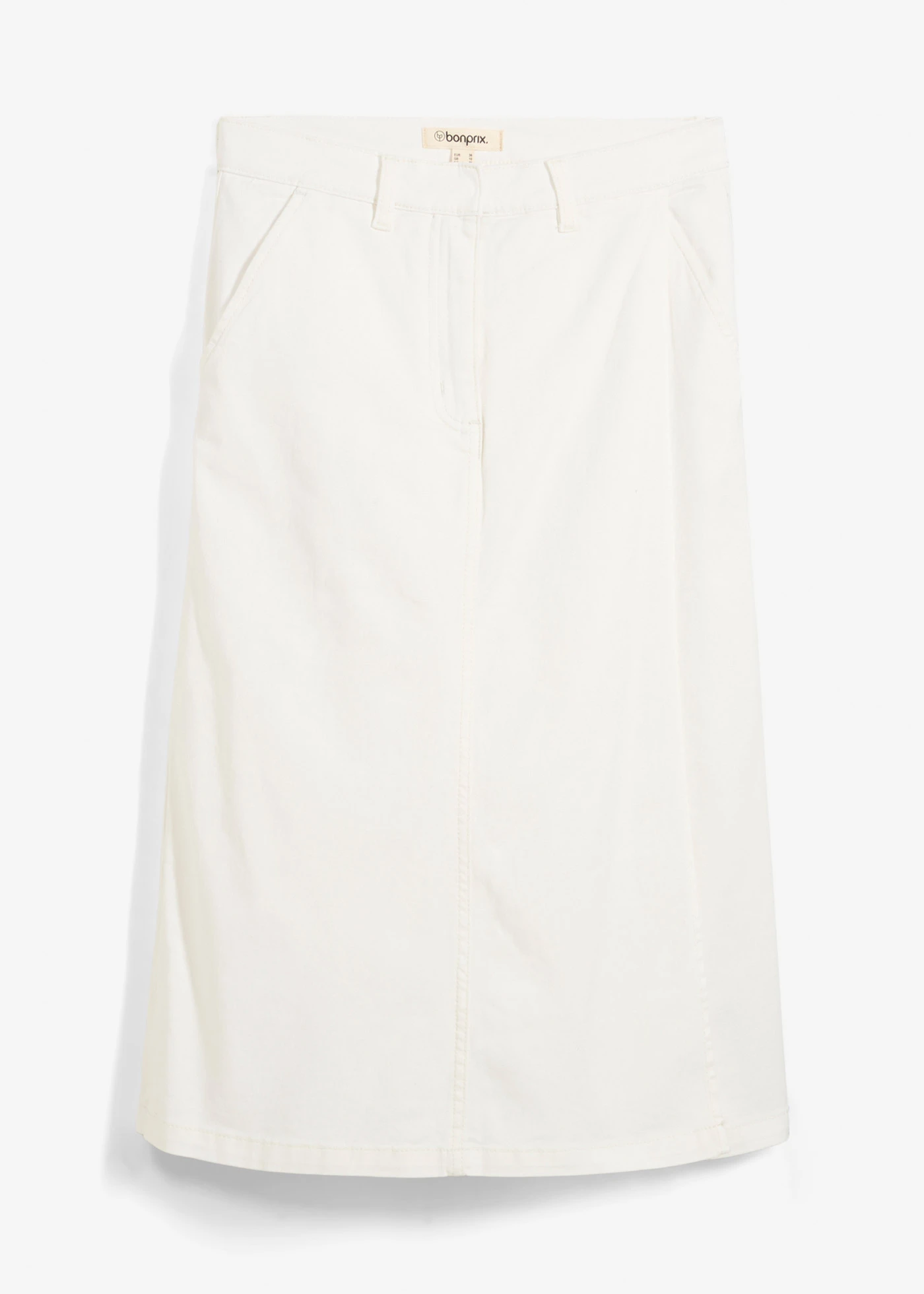 Kalhotová sukně z elastického bavlněného materiálu • přírodní bílá • bonprix obchod