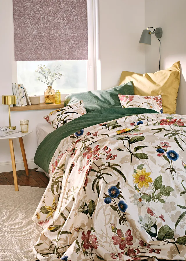 Dessus de lit à motif floral • beige • product-page.page-title-suffix