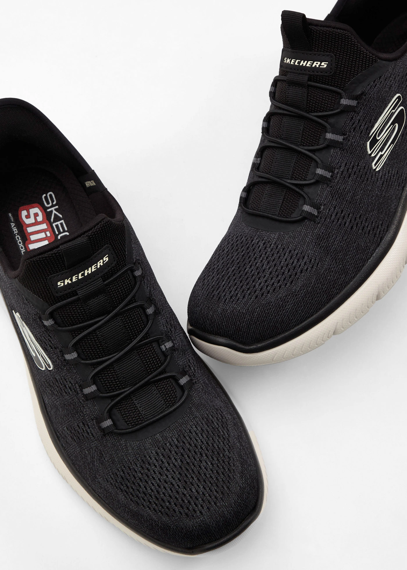 Sneakersy wsuwane Skechers • czarny • sklep bonprix