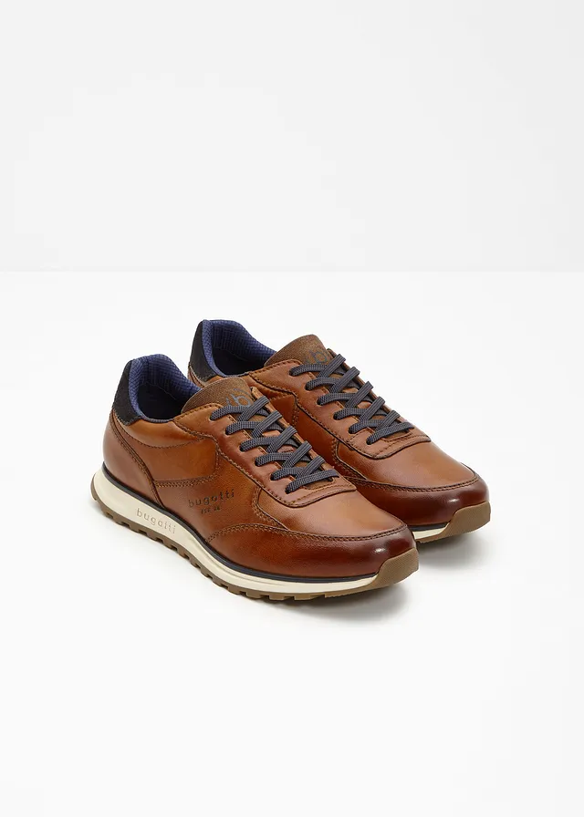 Bugatti leren sneakers, Kleur: cognac