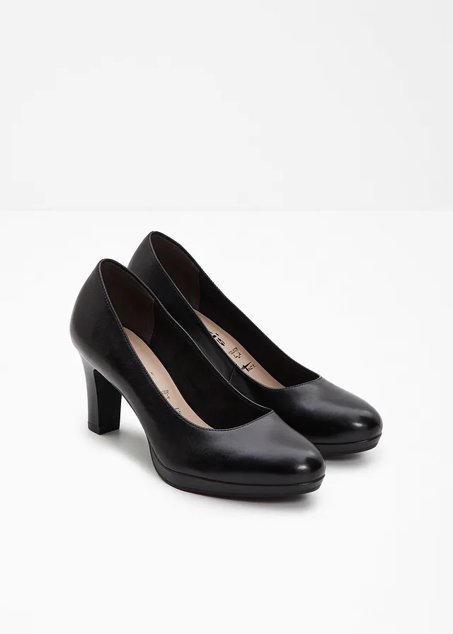 Escarpins en cuir Tamaris, Couleur: noir