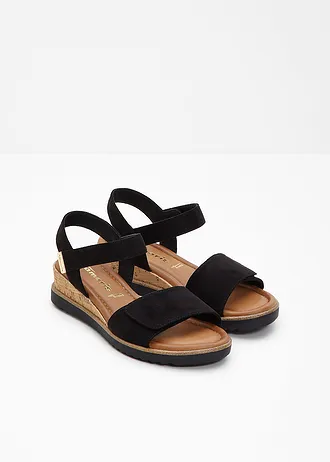 Sandales compensées Tamaris • noir • Boutique bonprix