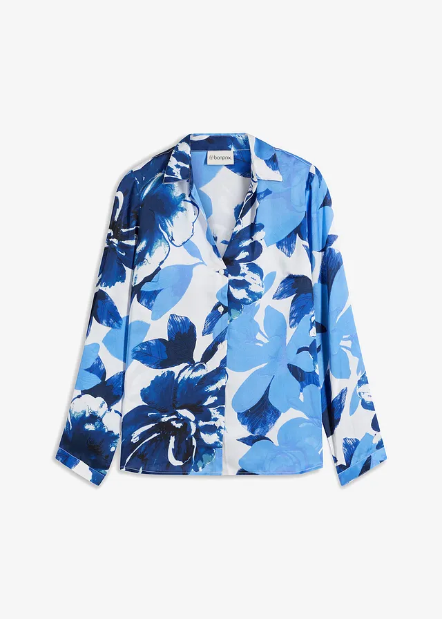 Saténová blúzka s potlačou