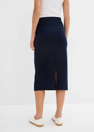 Jersey kokerrok (set van 2) • antraciet gemêleerd-donkerblauw • bonprix online shop