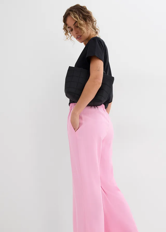 Pantalon large et doux en viscose mélangée • rose • product-page.page-title-suffix