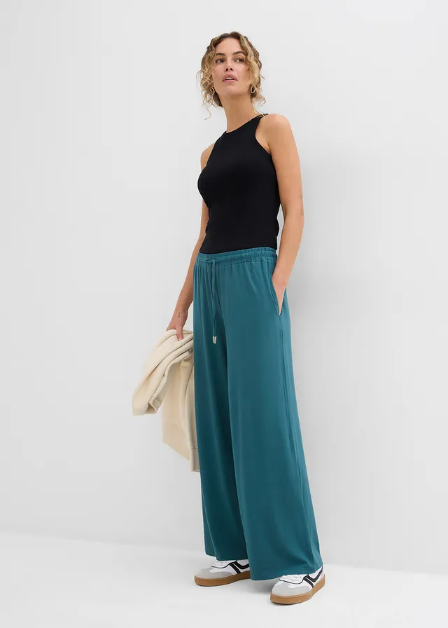 Jersey broek van soepele viscose • pepergroen • product-page.page-title-suffix