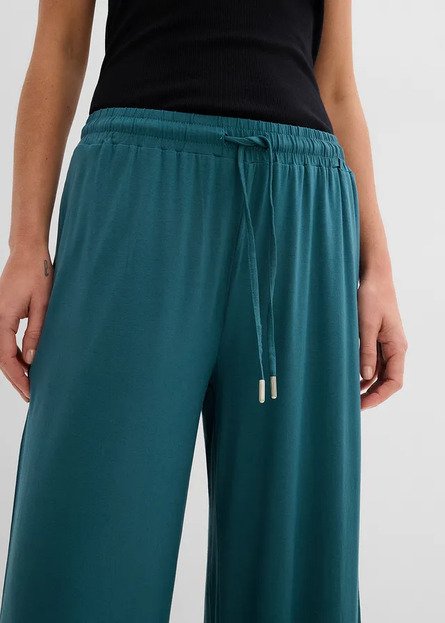 Jersey broek van soepele viscose • pepergroen • product-page.page-title-suffix