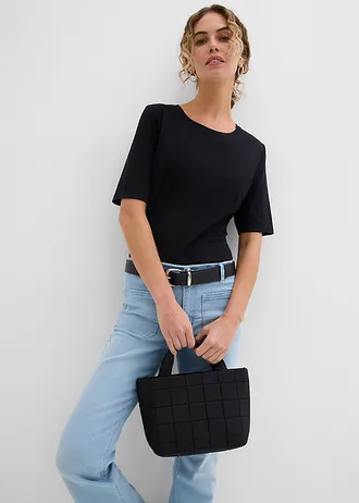 Lot de 2 bodys à manches courtes • noir/blanc • Boutique bonprix