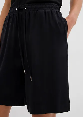 Jersey bermuda van soepele viscose • zwart • bonprix online shop