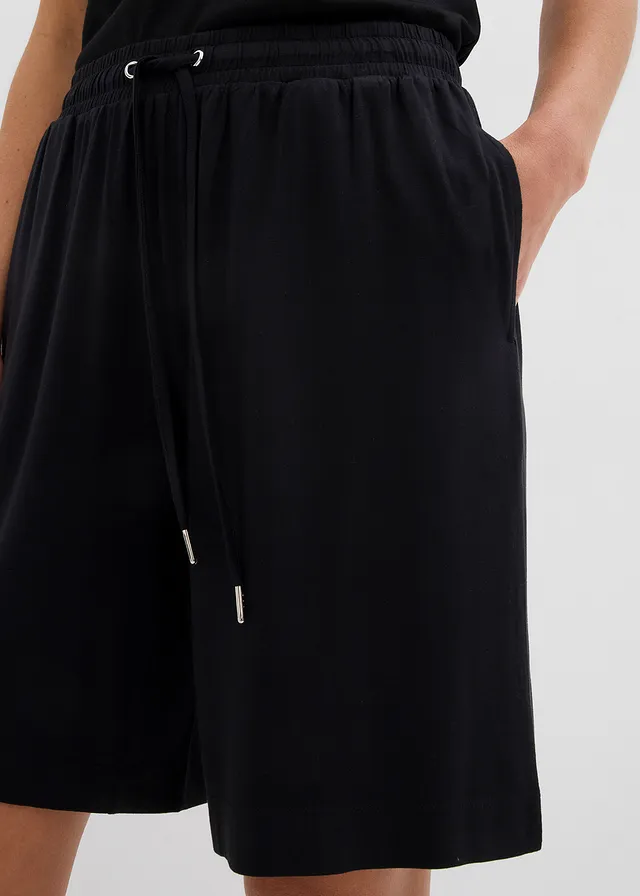 Bermuda en jersey de viscose fluide • noir • product-page.page-title-suffix