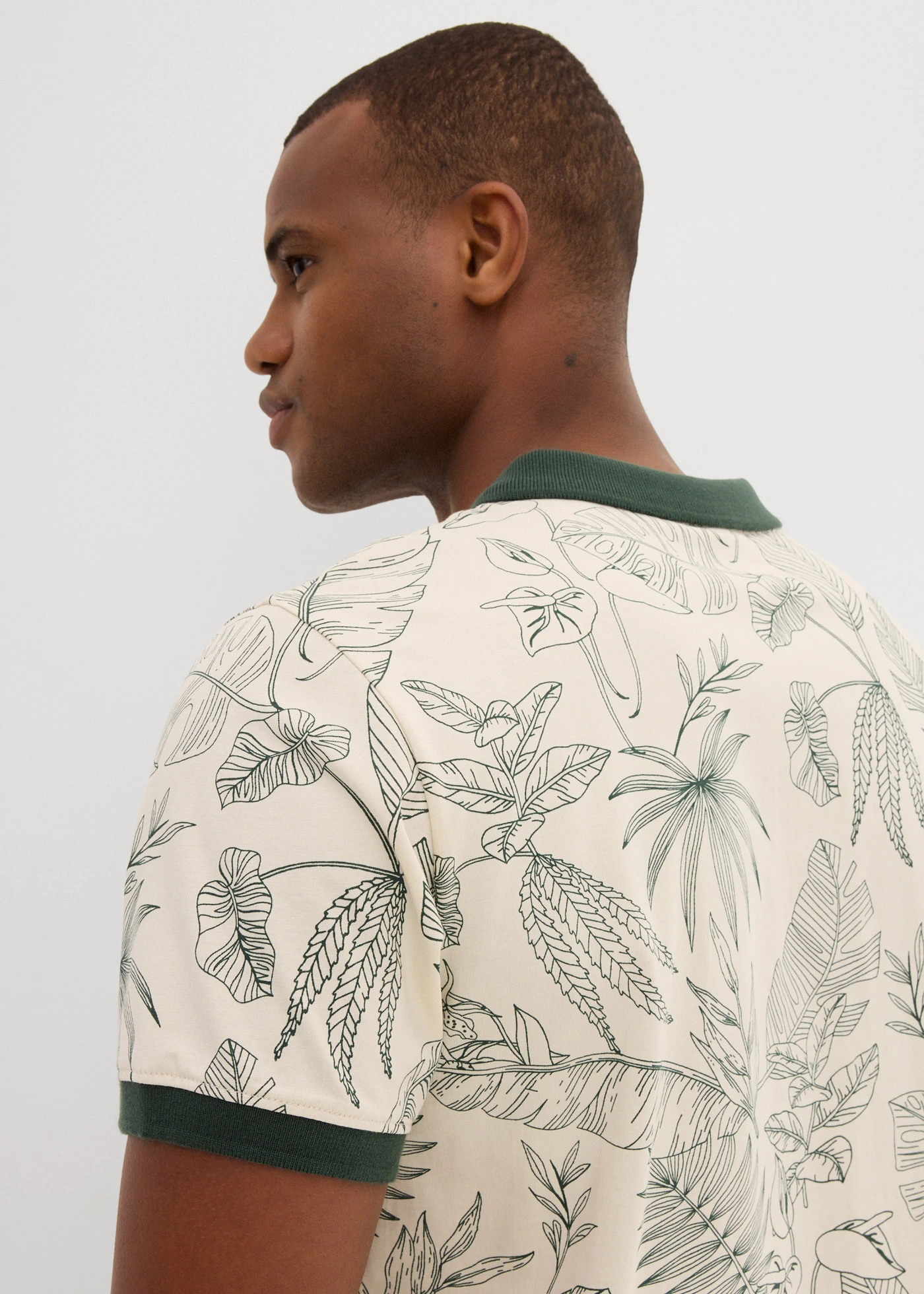 Polo en coton • naturel imprimé • Boutique bonprix