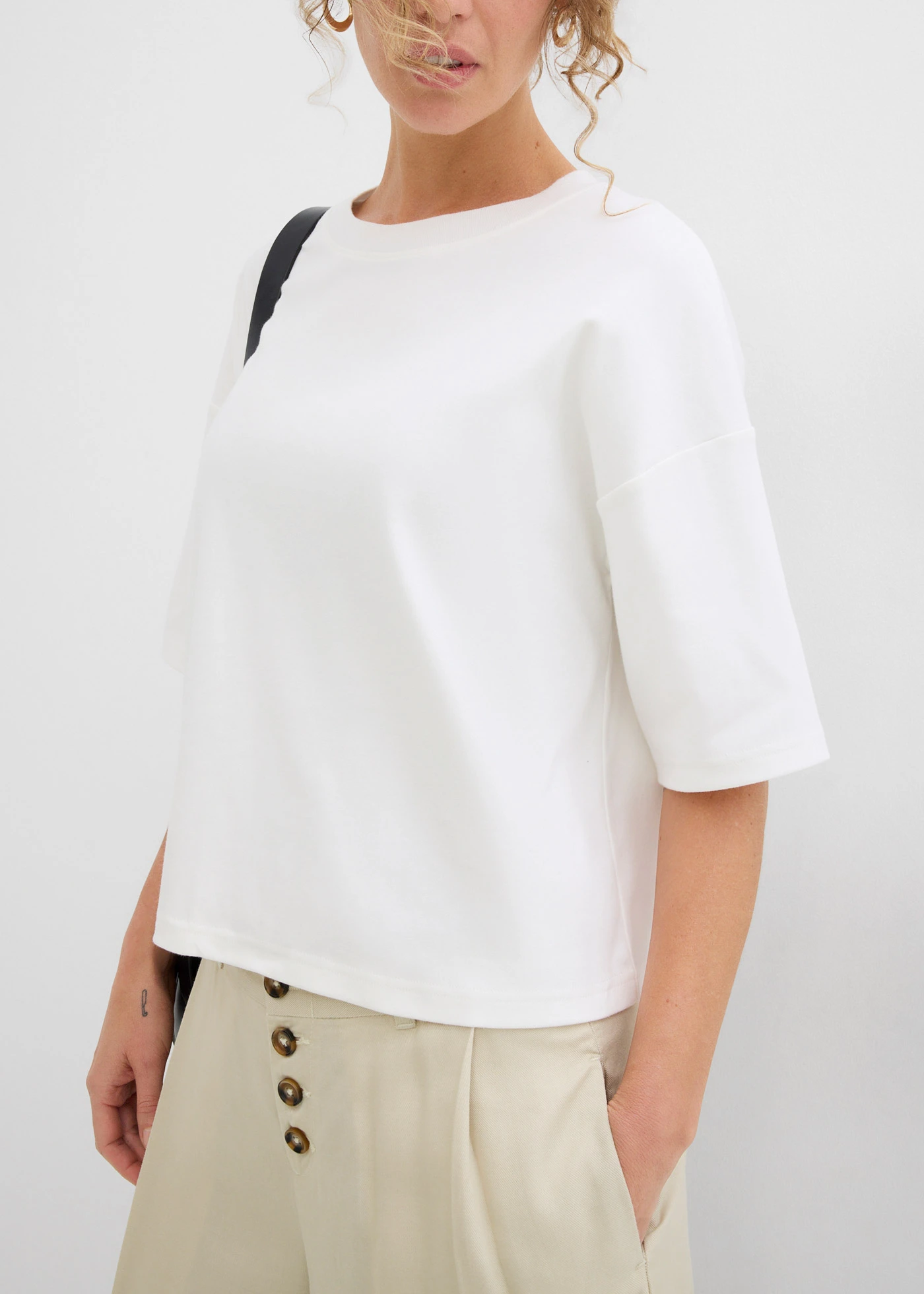 T-shirt van biologisch katoen • wolwit • bonprix online shop