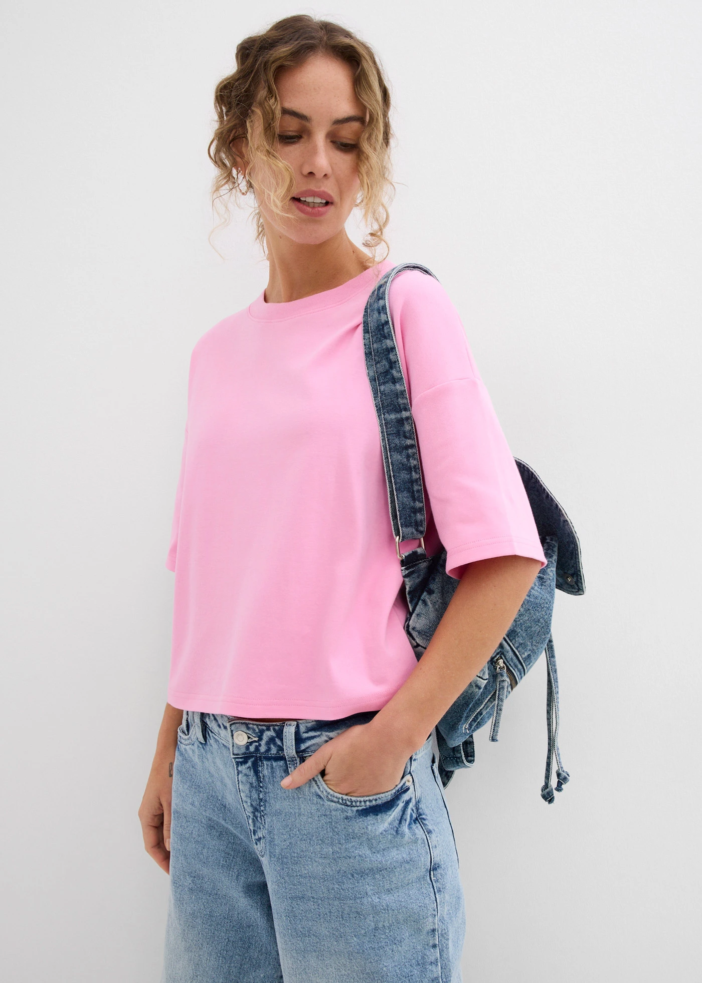 T-shirt 100% coton • rose • Boutique bonprix