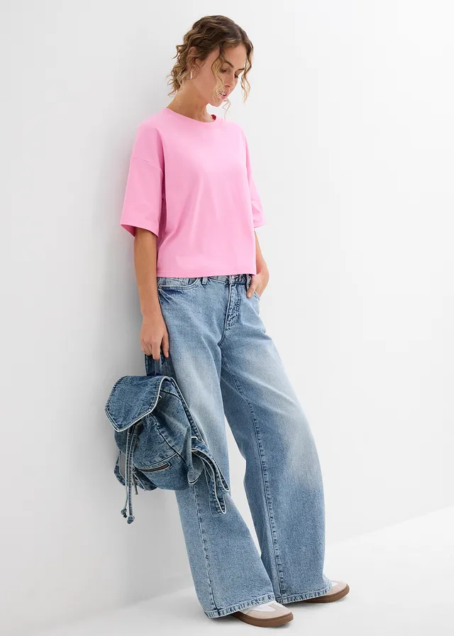 T-shirt van biologisch katoen • roze • product-page.page-title-suffix
