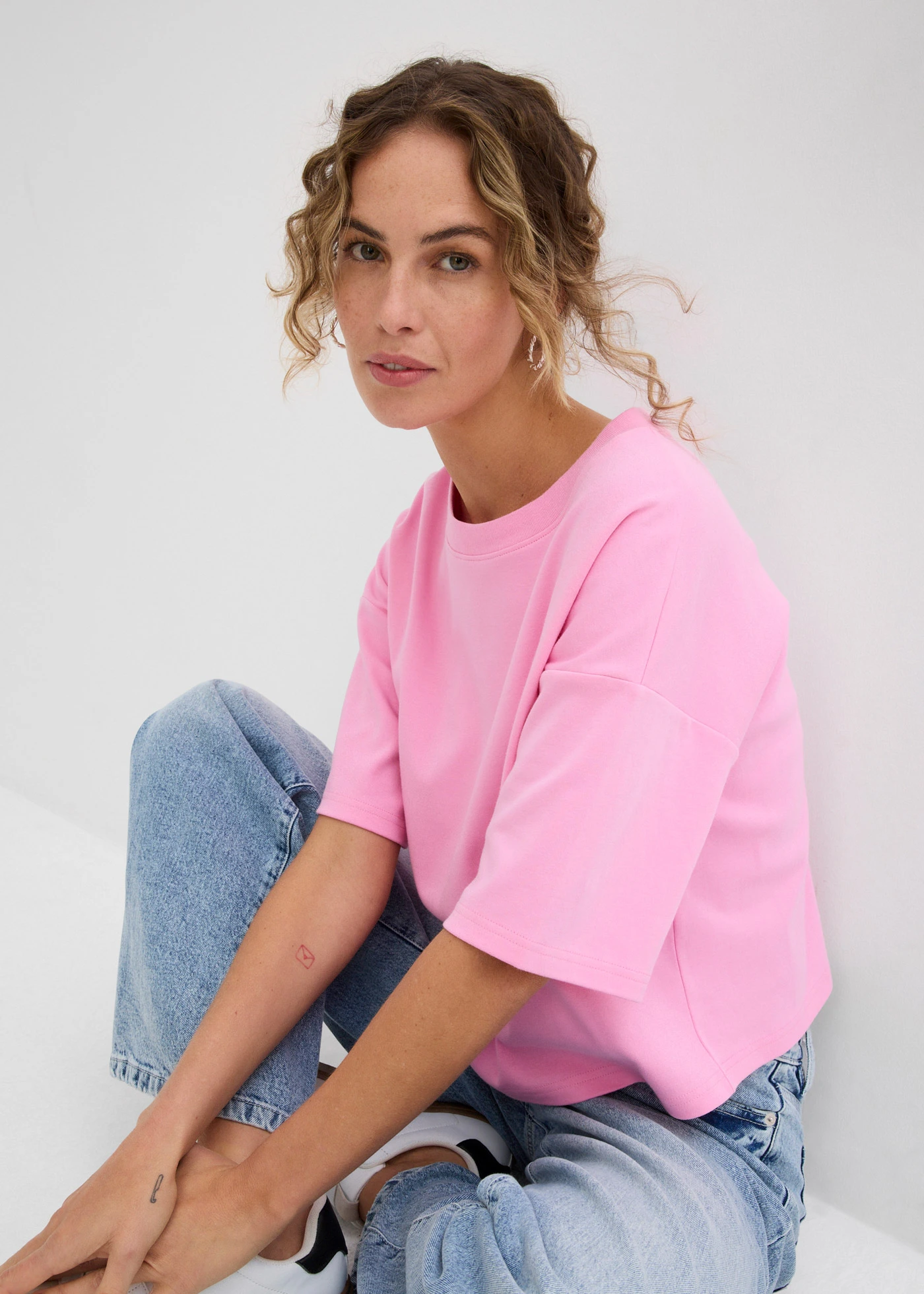 T-shirt 100% coton • rose • Boutique bonprix