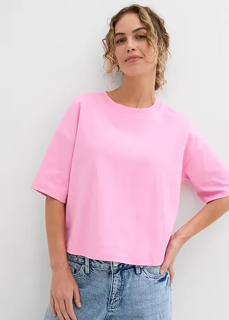 T-shirt van biologisch katoen, Kleur: roze