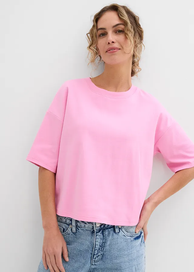 T-shirt van biologisch katoen • roze • product-page.page-title-suffix