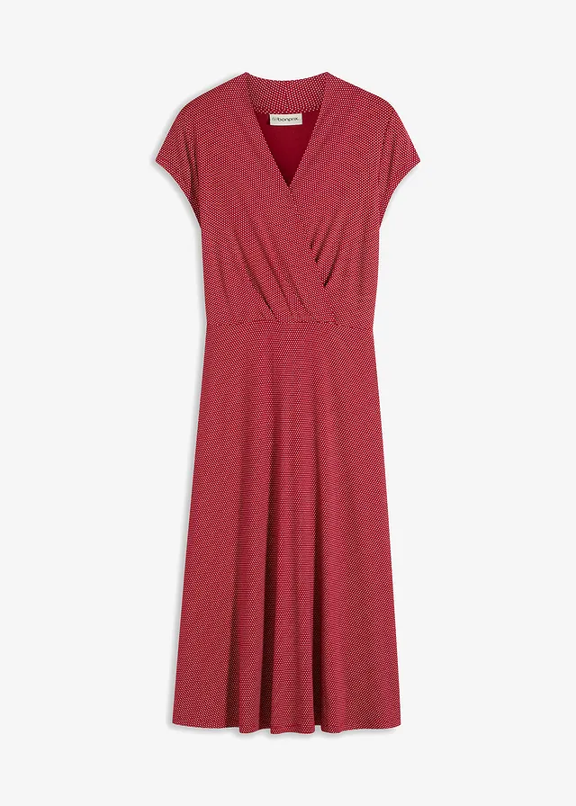 Rochie midi din material cu viscoză
