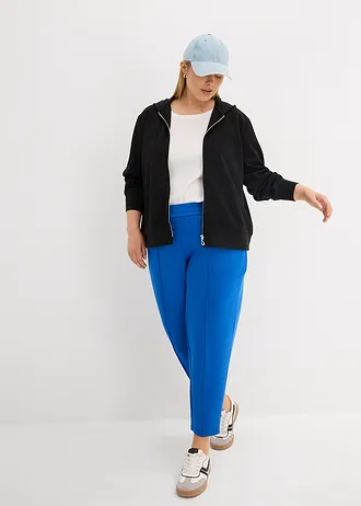 Sweatvest scuba met lange mouwen, Kleur: zwart