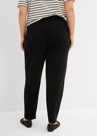 Pantalon en néoprène à taille élastiquée, Couleur: noir