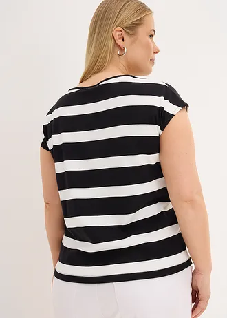 Gestreept shirt, Kleur: zwart-wolwit gestreept