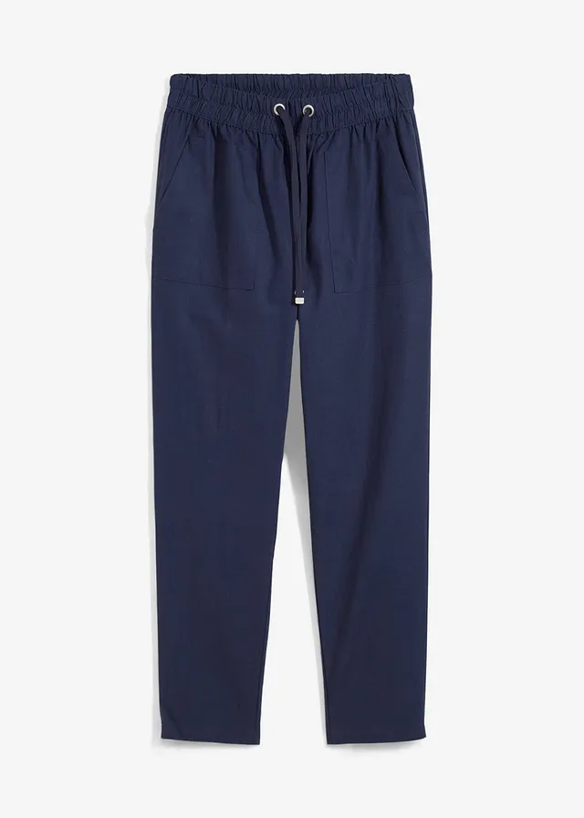 Léger pantalon jogger en lin mélangé