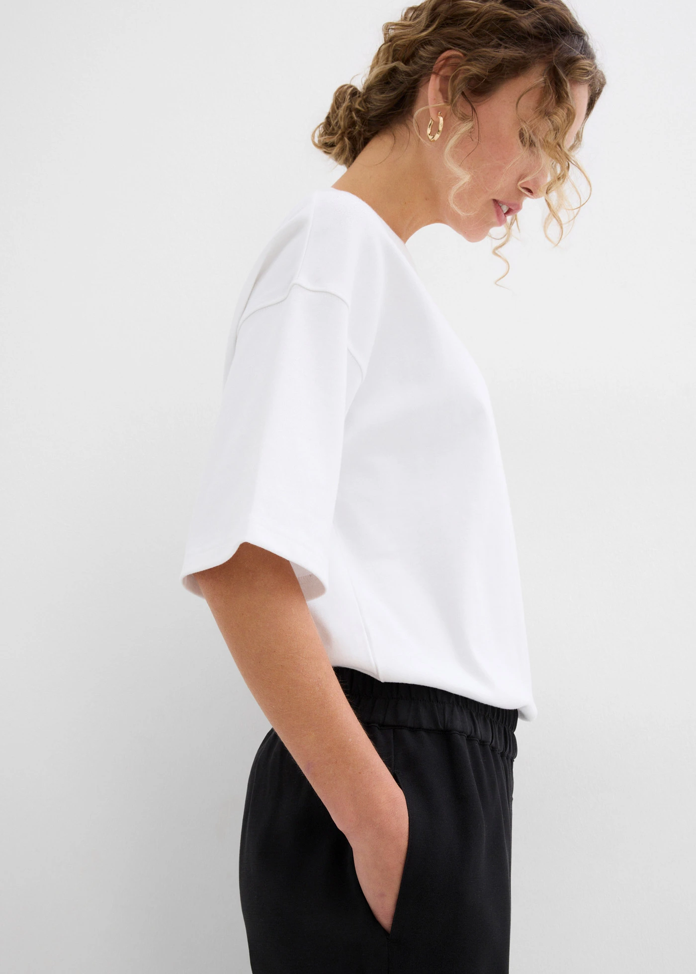 Jupe-culotte en viscose mélangée • noir • Boutique bonprix