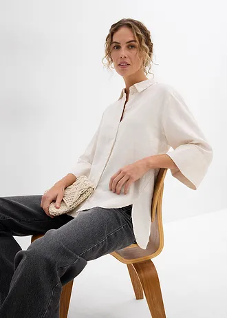 Chemisier en matière rafraîchissante • beige naturel • Boutique bonprix