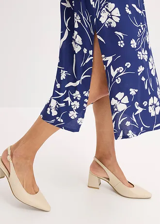 Halenkové šaty z čisté viskózy • intenzivní modrá/bílá • bonprix obchod