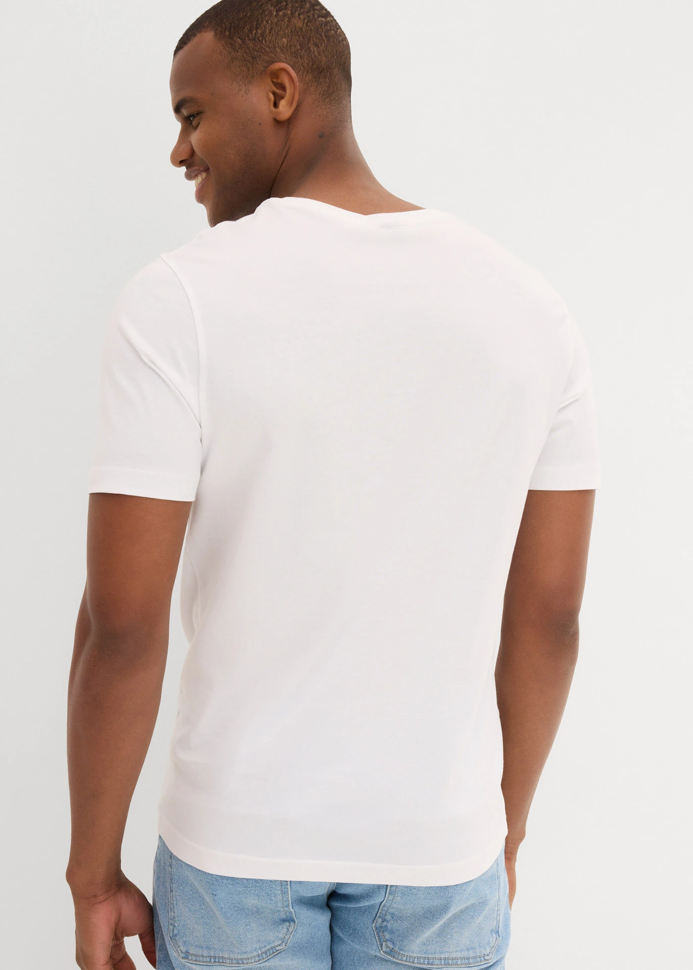 T-shirt van biologisch katoen • wit met print • bonprix online shop