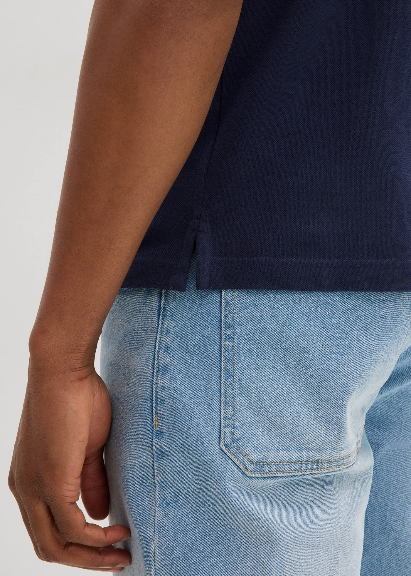 Koszulka polo z czystej piki bawełnianej (2 szt.) • granatowy+czarny • sklep bonprix