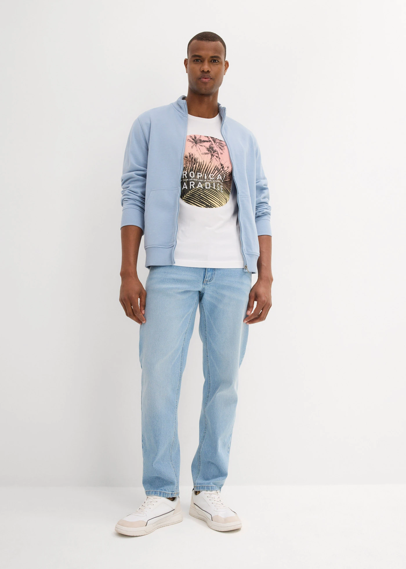 T-shirt van biologisch katoen • wit met print • bonprix online shop