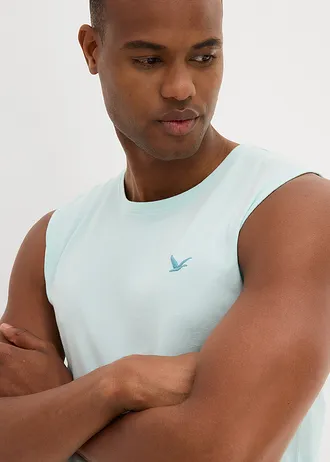 Muscle shirt van puur katoen (set van 2) • kristalblauw+pastelmint • bonprix online shop