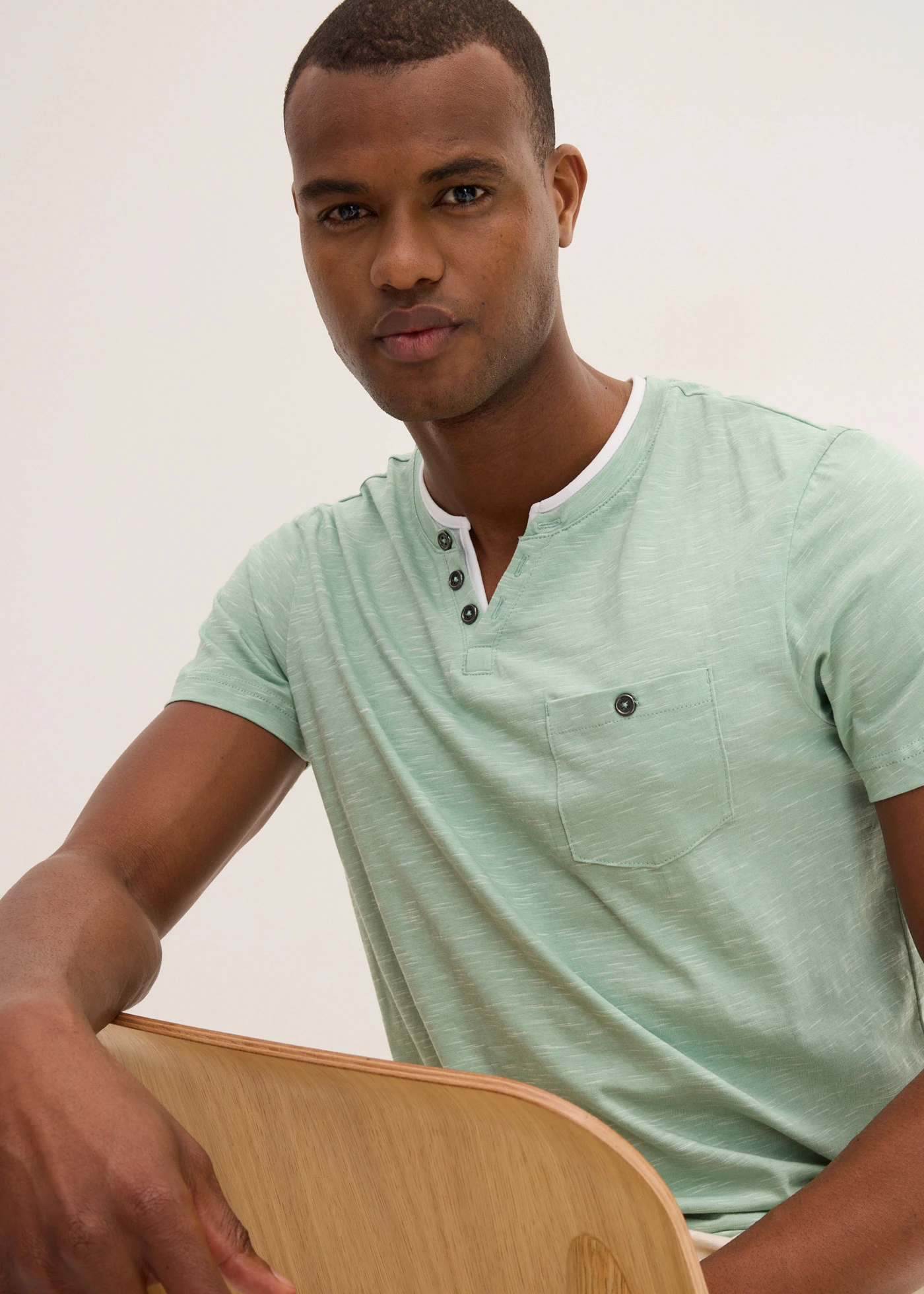 T-shirt 2 w 1, krótki rękaw • zielony pastelowy melanż • sklep bonprix