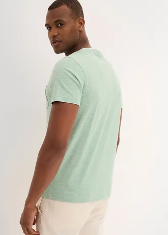 2-in-1 shirt, korte mouw, Kleur: pastelgroen gemêleerd