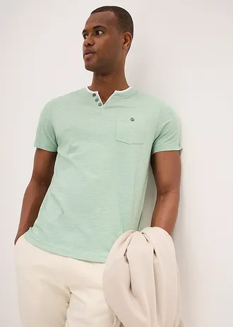 T-shirt 2 w 1, krótki rękaw • zielony pastelowy melanż • sklep bonprix