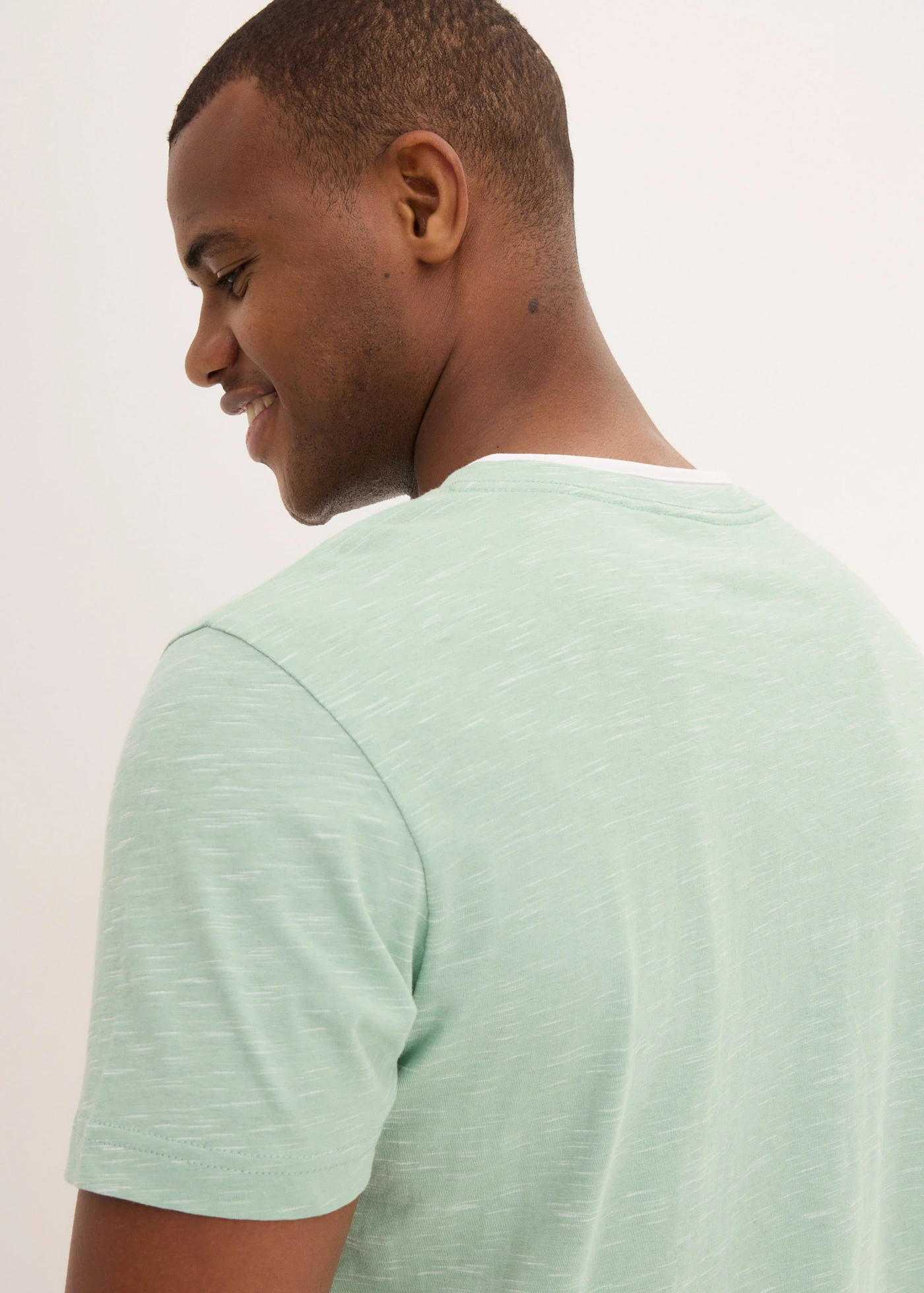 T-shirt 2 w 1, krótki rękaw • zielony pastelowy melanż • sklep bonprix