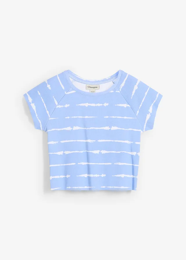 Bluză scurtă din tricot ripsat